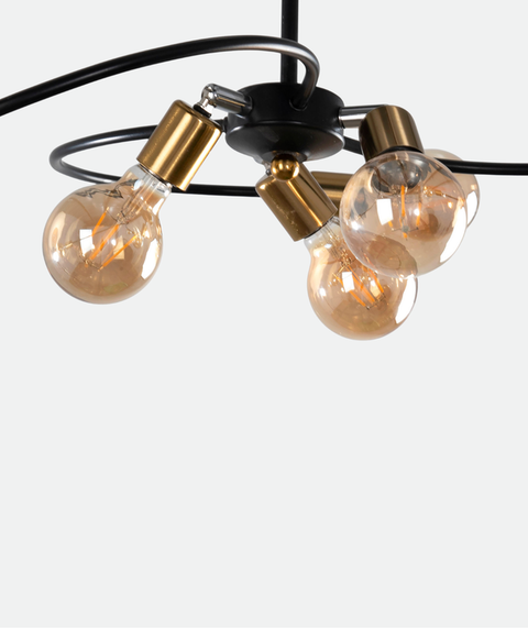 Modern Black Sputnik Chandelier