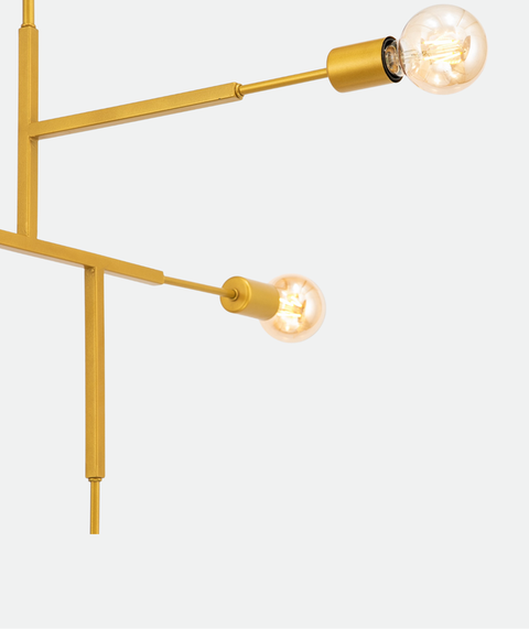 Modern Gold Branched Chandelier