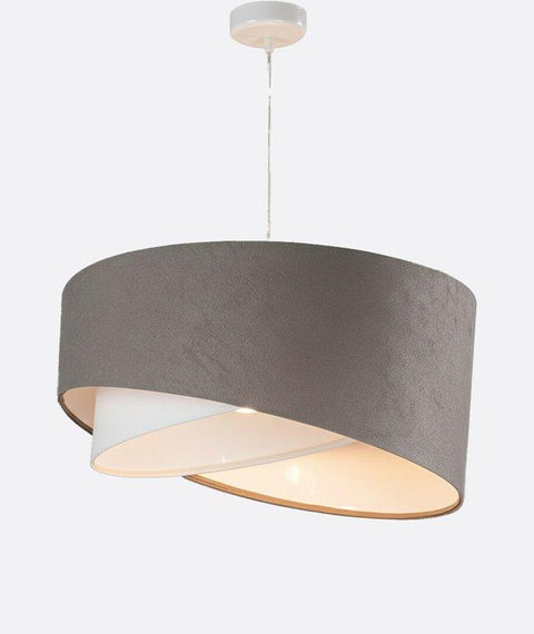 Contemporary Light Grey& White Shaded pendant