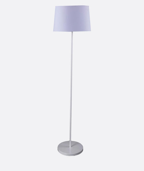 Modern White And Silver Torchiere