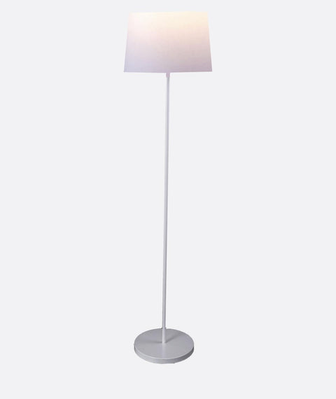 Modern White And Silver Torchiere