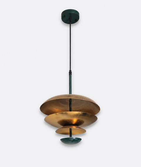 Balance Pendant Light â€“ Emerald Green & Gold Edition