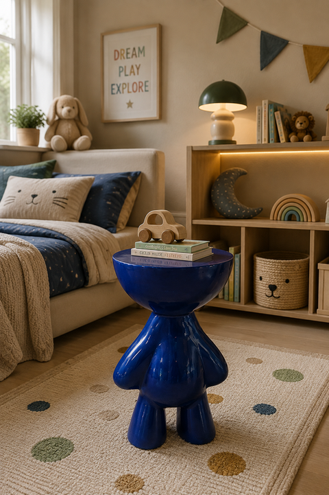 Sculptural Fiberglass Side Table