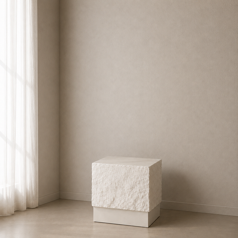 Textured Sculptural Side Table