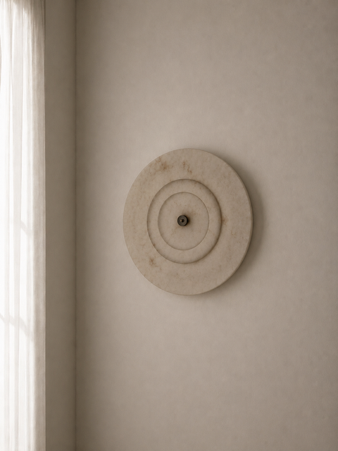 Circular Marble Wall Sconce