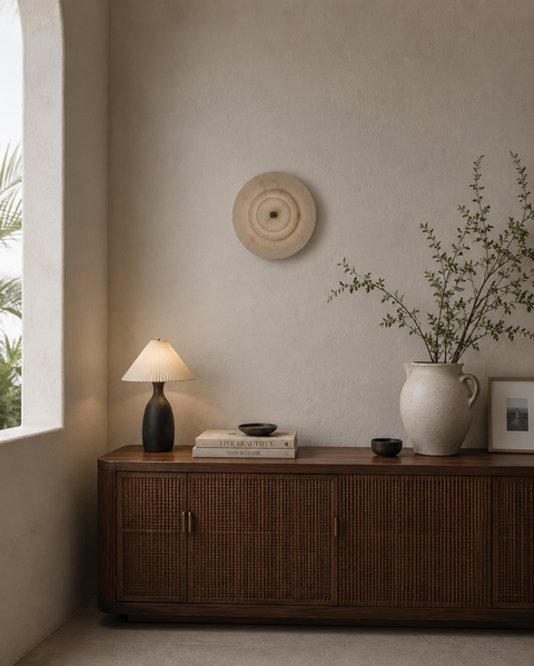 Circular Marble Wall Sconce