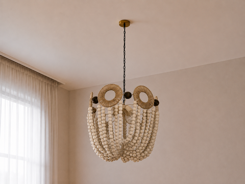 Boho Beaded Chandelier
