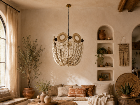 Boho Beaded Chandelier