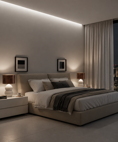 Minimal Brown Table Lamp