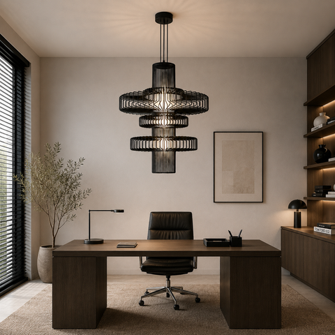 Office Black Wire Pendant