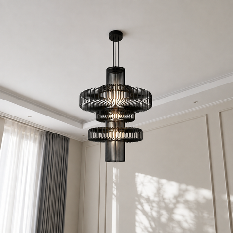 Office Black Wire Pendant