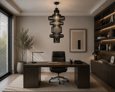 Office Black Wire Pendant