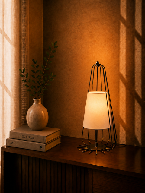 Modern Geometric Metal Table Lamp