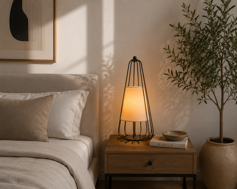 Modern Geometric Metal Table Lamp
