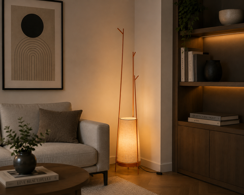 Modern Floor Lamp with Warm Ambient Light
