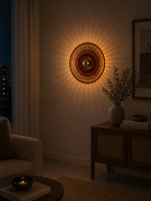 Boho Round Wall Light