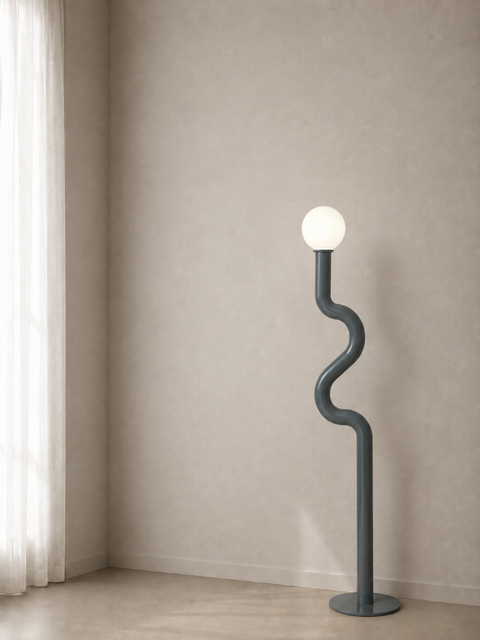 Modern Copper Brown Floor Lamp