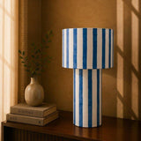 Coastal White and Blue Table Lamp...