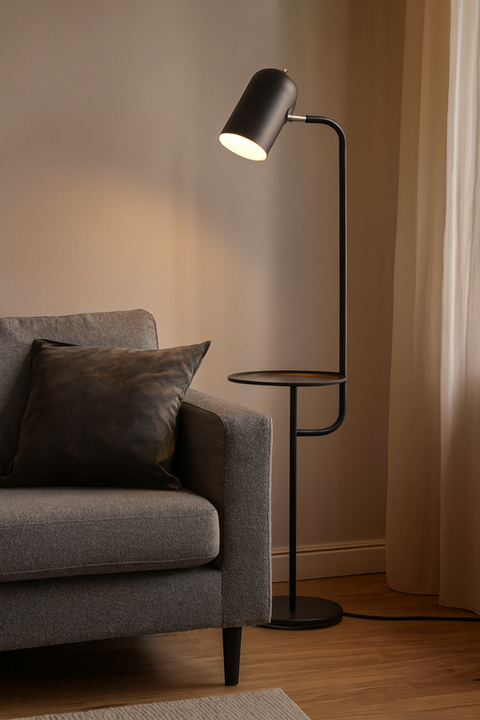 Grey Playful Multitask Floor Lamp