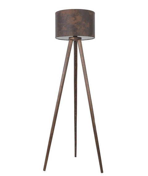 Modern Tripod Floor Lamp with Leather Shade