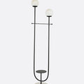Black Floor Lamp with Marble Base
