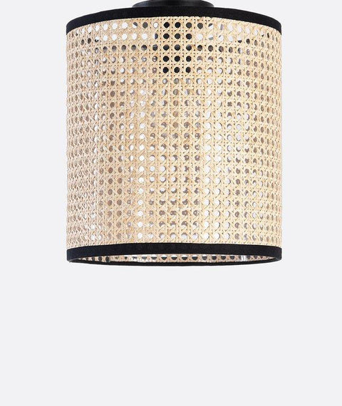Boho Handcrafted Rattan Flush Mounted Ceiling
