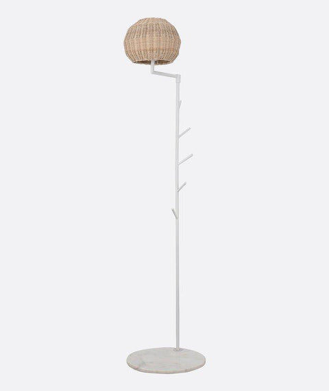 Boho Bamboo Hanger Floor Lamp