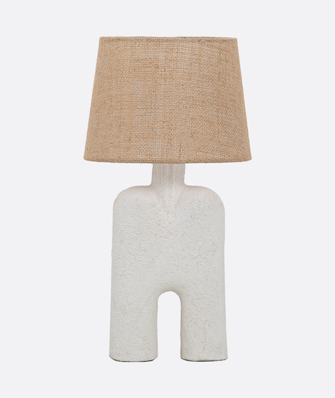 Boho Burlap Table Lamp