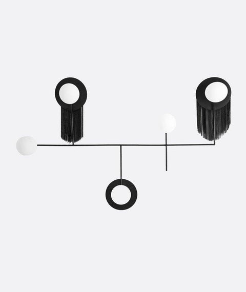 Modern Black Track Wall Unit