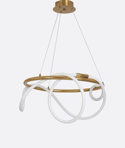 Modern Gold LED Ring Chandelier