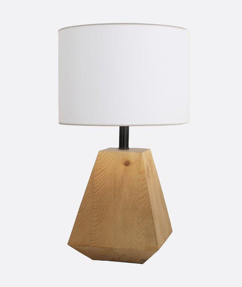 '-WH Scandinavian White Wood Table Lamp