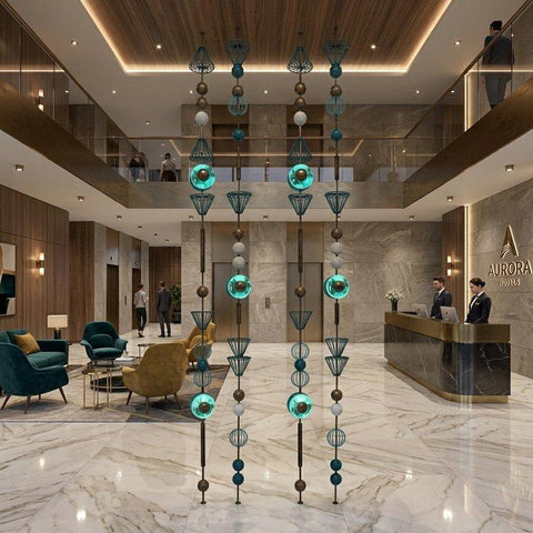 Modern Pharaonic floor-to-ceiling Partition