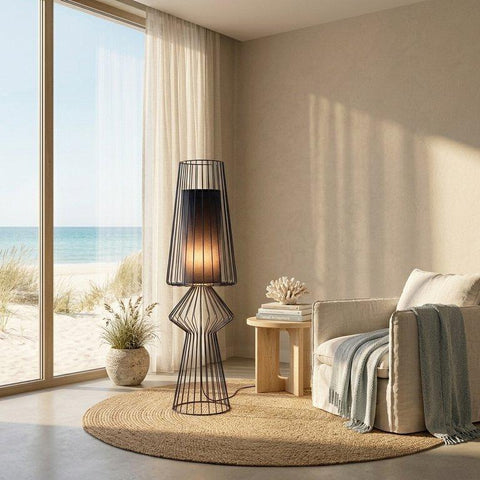 Minimalist Dark Blue Wires Floor Lamp