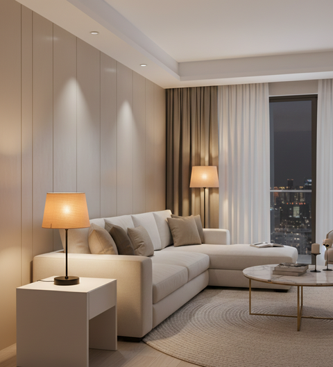 Modern Beige Table Lamp