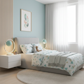 Modern Baby Blue Table Lamp