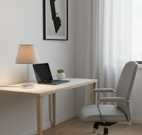 Modern Dark Grey Table Lamp
