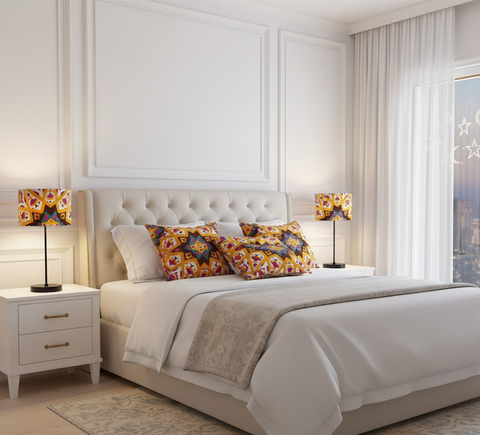 Printed Shaded Modern Table Lamp