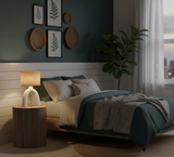Modern Burlap Arch Table Lamp