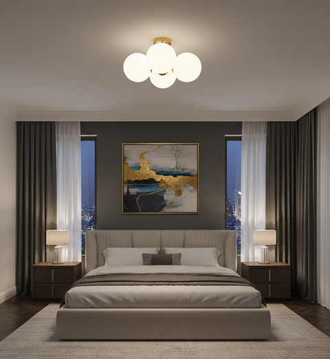 Elegant Gold & White chandelier