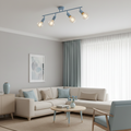 Minimalist Blue Track Ceiling Lamp