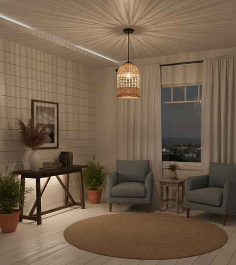 Medium Bamboo Shade Pendent