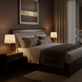 Elegant Gold Table Lamp with Cotton Shade