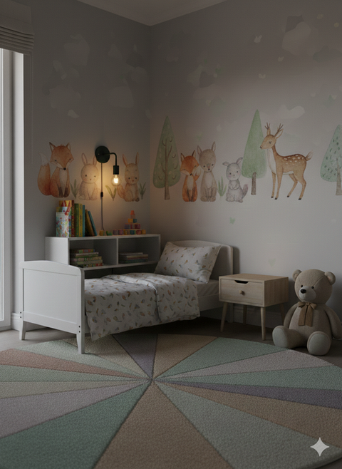 Green Kids Wall Lamp