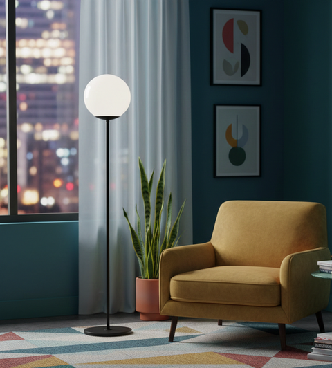 Minimal Black Floor Lamp