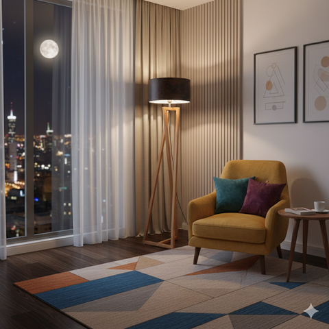 Modern Brown Floor Lamp