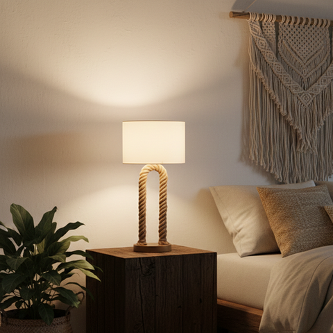 Boho Beige Table Lamp