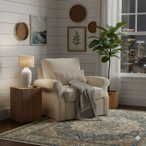 Minimal Beige Table Lamp