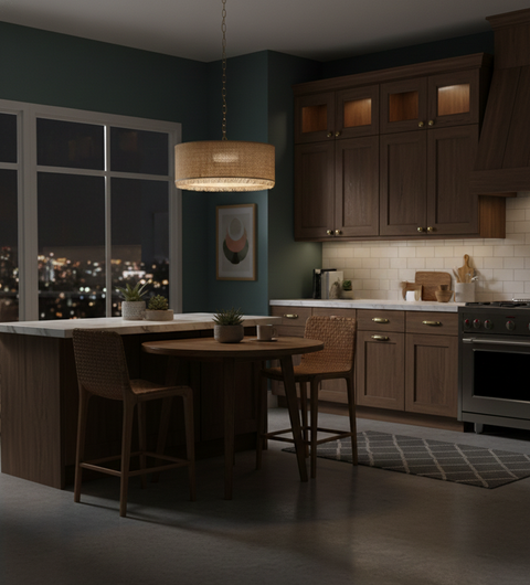Coastal Beige Pendent Light Unit