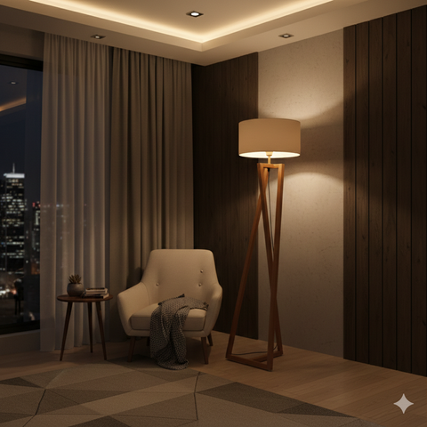Modern Beige Floor Lamp