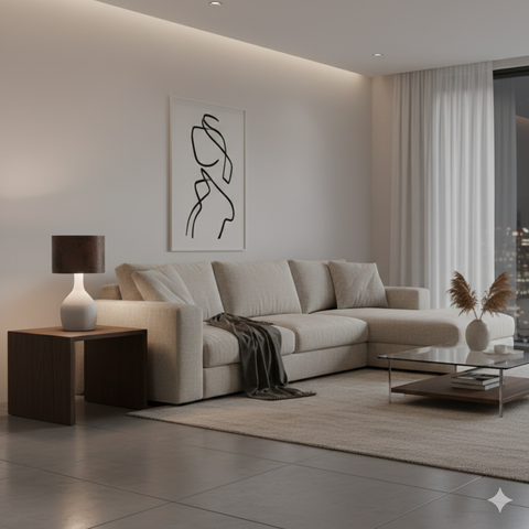 Minimal Brown Table Lamp